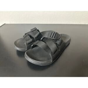 Chaco Chillos Slides Sandals Women 7 Black Neutral Hiking Outdoor Camping Comfy